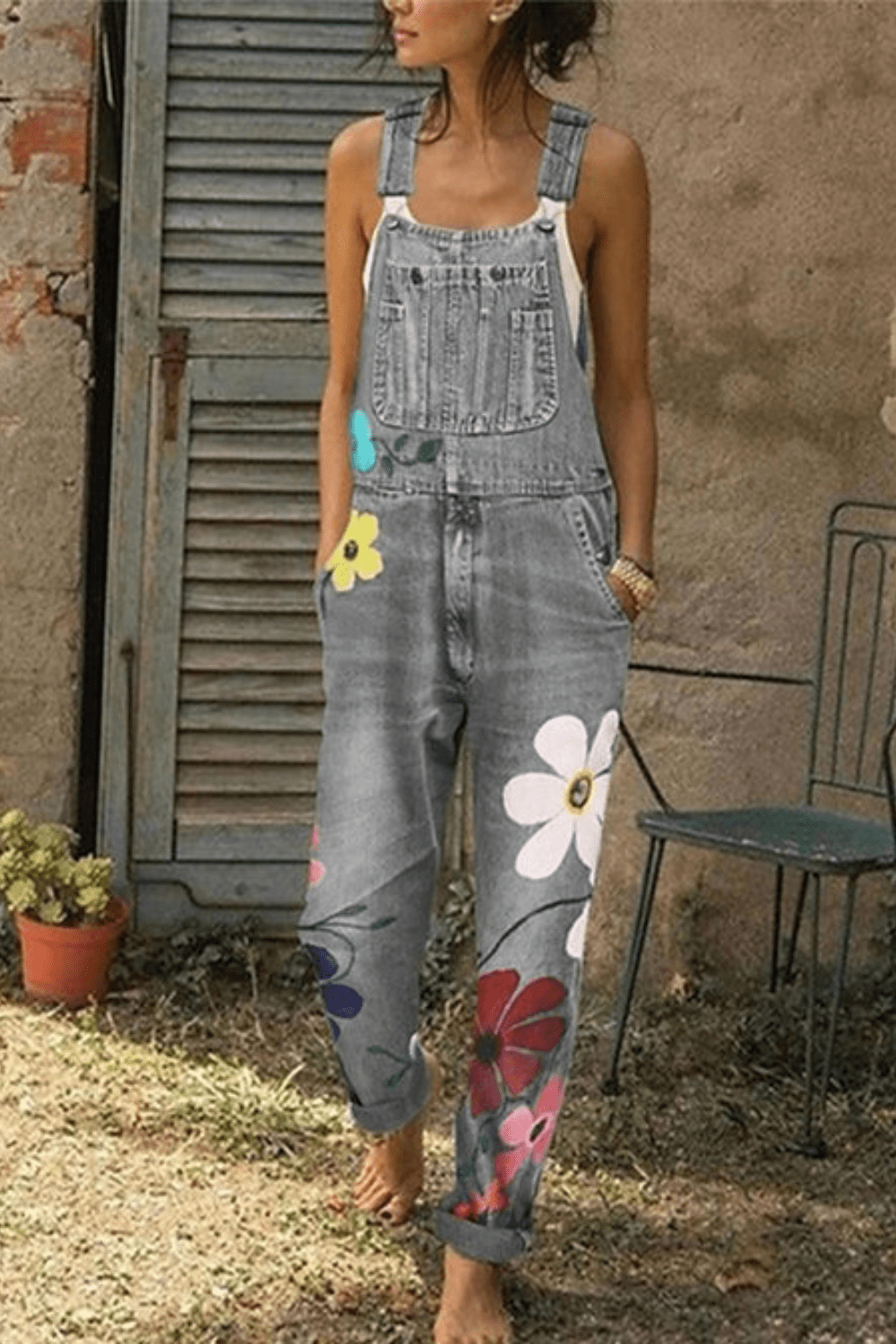 Salopette Denim Artisanale pour Femmes - Emilia Lane