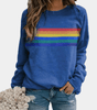 Sweat-shirt à rayures colorées à manches longues pour femmes - Emilia Lane