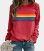 Sweat-shirt à rayures colorées à manches longues pour femmes - Emilia Lane