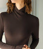 Sweater col montant croisé pour Femme - Emilia Lane