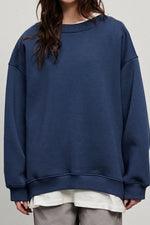 Sweatshirt Col Rond Oversize en Fleece pour Femme - Emilia Lane