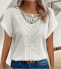 T-shirt à manches courtes à col rond pour femmes - Emilia Lane