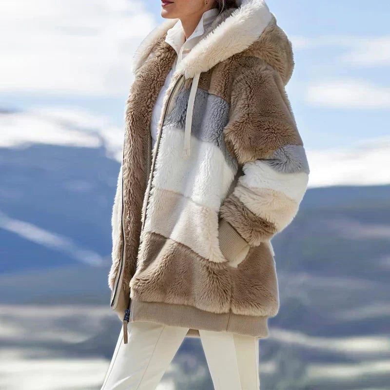 Oversized Fleece Hoodie Jacket for Women