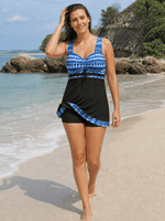Tankini Pour Femme à Imprimé Géométrique | Idéale pour les Vacances - Emilia Lane
