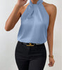 Top Satiné Sans Manches à Nœud pour Femme | Idéal pour les Sorties - Emilia Lane