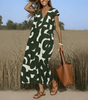 Long Dress with Geometric Print for Women | Ideal for Summer