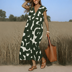 Long Dress with Geometric Print for Women | Ideal for Summer
