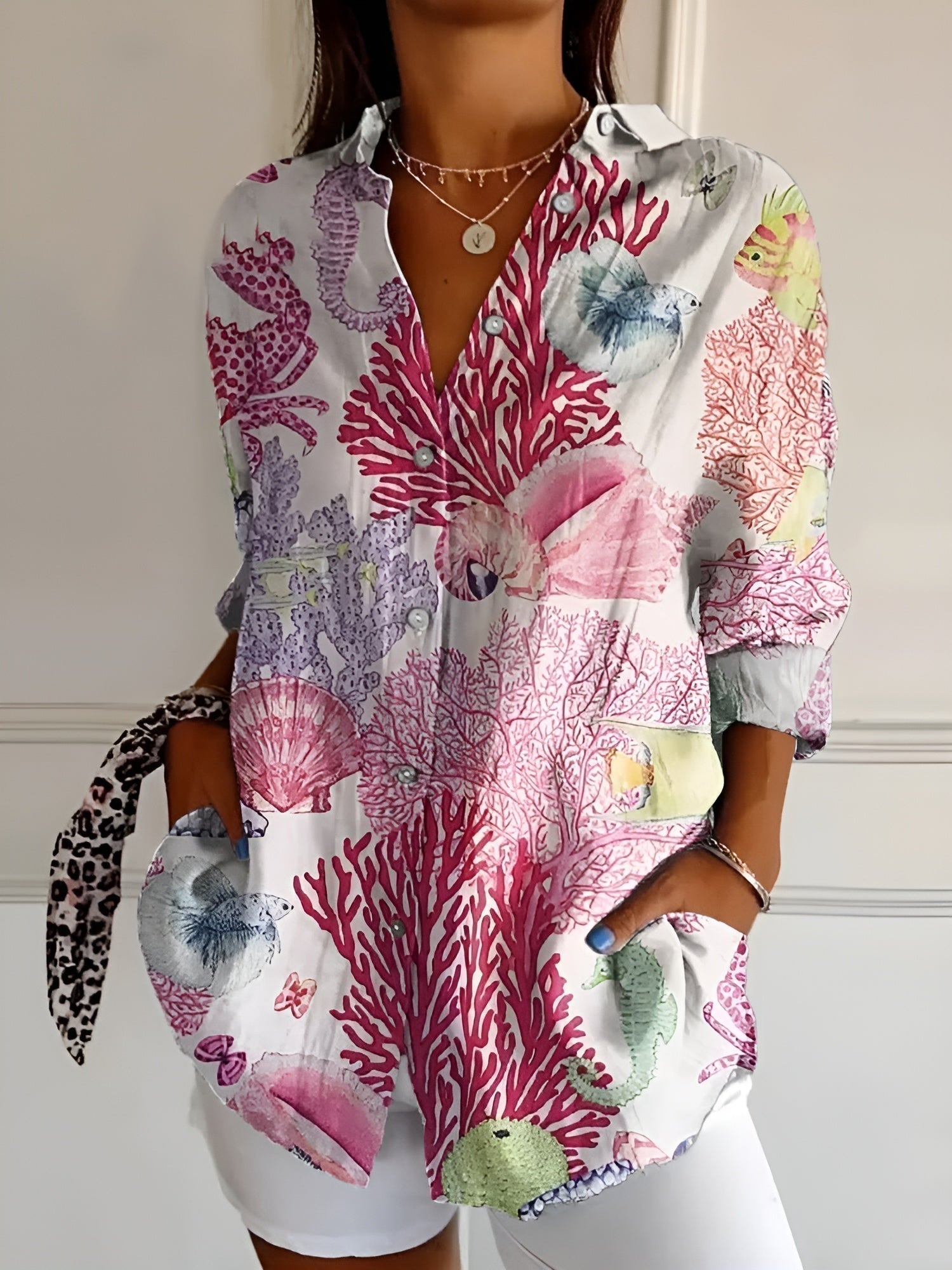 Printed Long Shirt for Women | Ideal for Everyday Wear