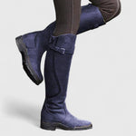 High Knee Faux Leather Riding Boots for Women