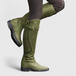 High Knee Faux Leather Riding Boots for Women