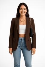 Veste Blazer Cardigan à Manches Longues pour Femmes - Emilia Lane