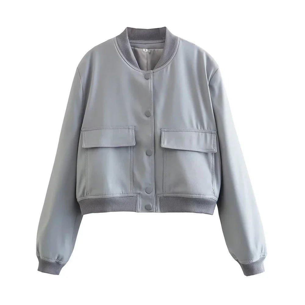 Veste Bomber à Col Montant pour Femme - Emilia Lane