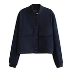 Veste Bomber à Col Montant pour Femme - Emilia Lane