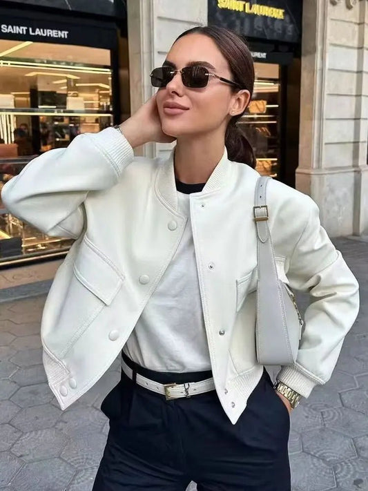 Veste Bomber à Col Montant pour Femme - Emilia Lane