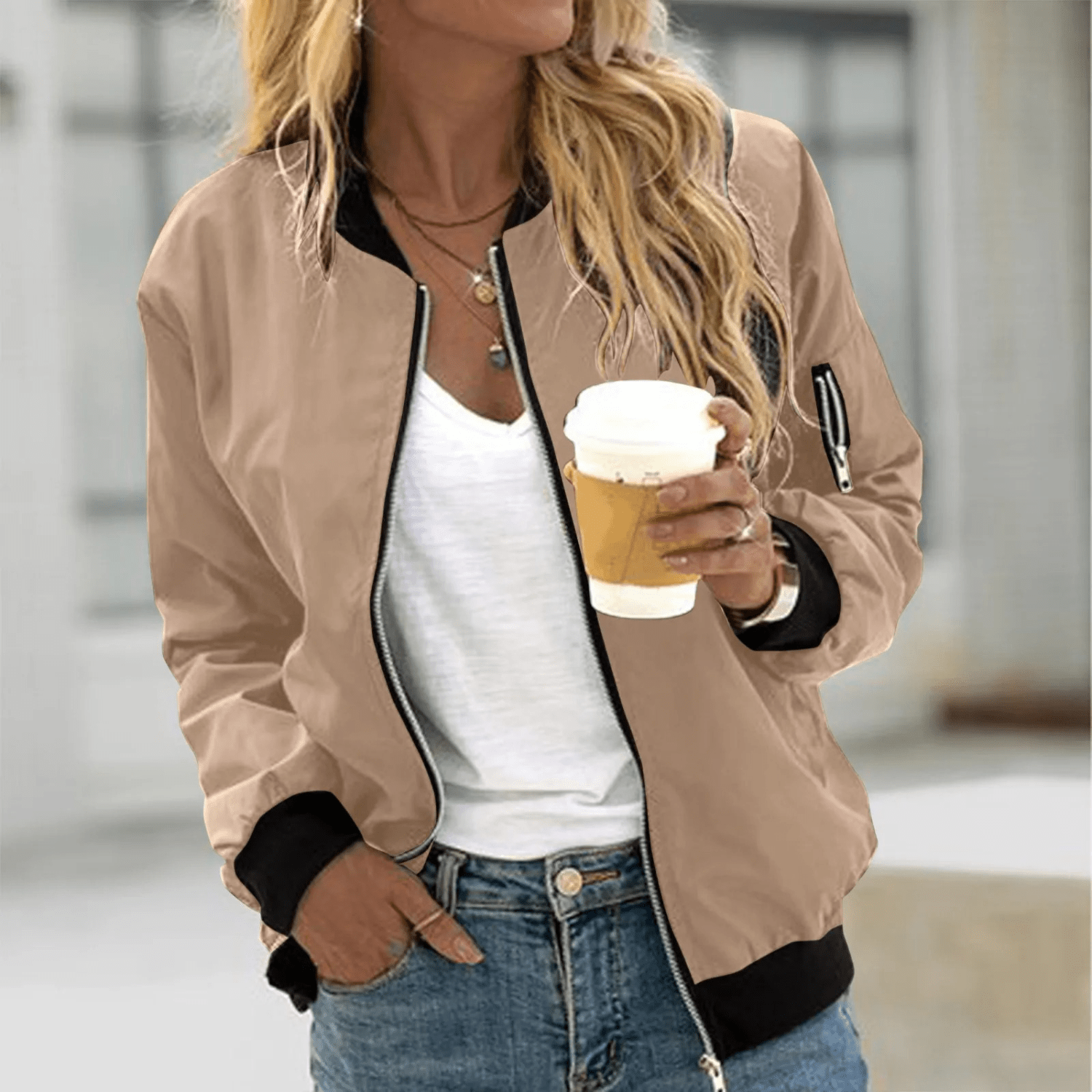 Veste Bomber Chic pour Femmes - Emilia Lane