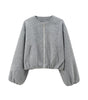 Veste Bomber Courte à Col Rond pour Femmes - Emilia Lane