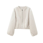 Veste Bomber Courte à Col Rond pour Femmes - Emilia Lane