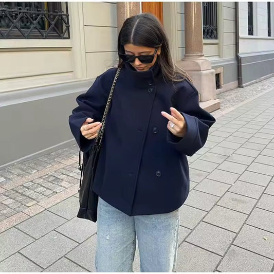 Veste Courte Chic en Laine pour Femmes - Emilia Lane