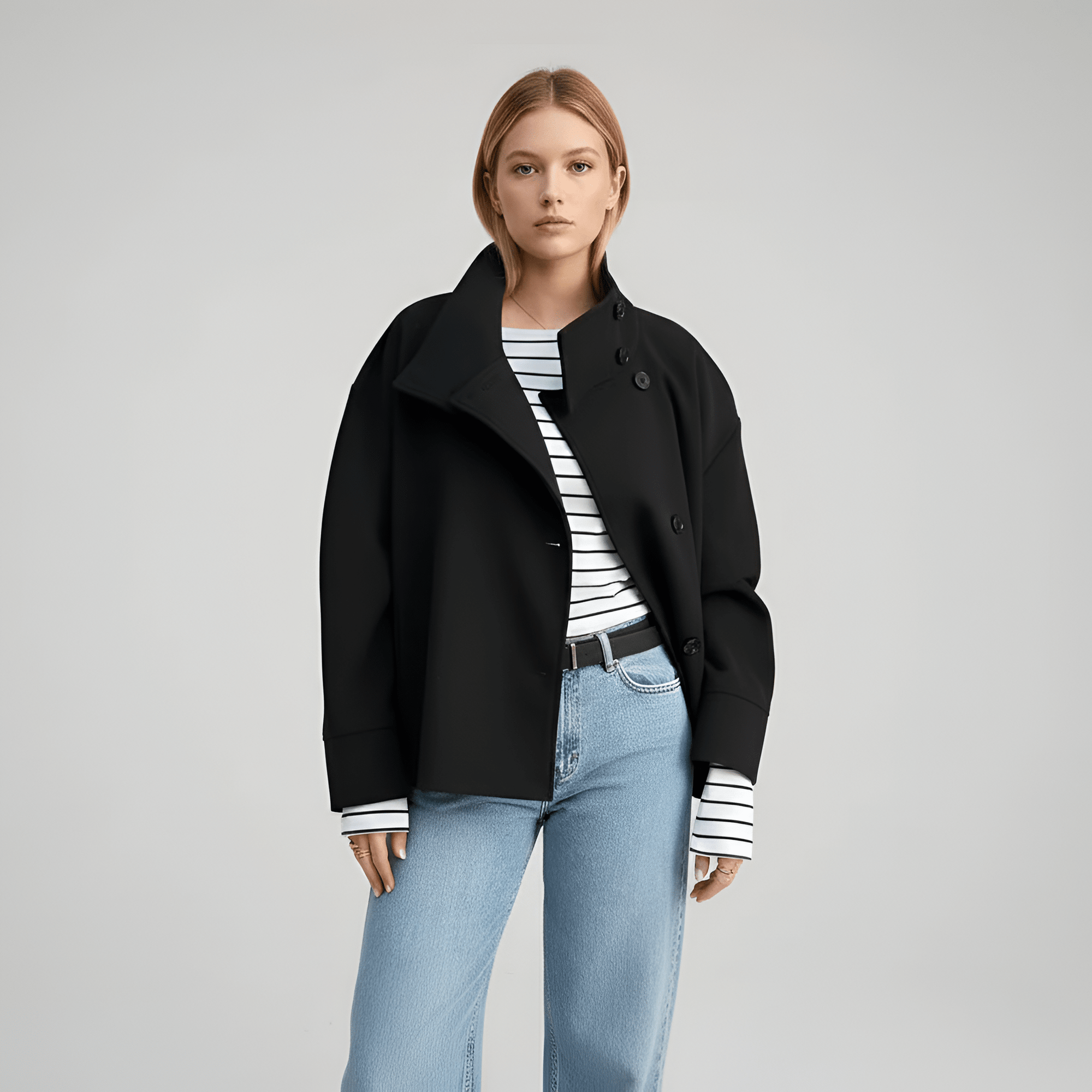 Veste courte en laine mélangée pour Femme - Emilia Lane