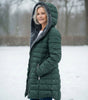 Veste d'hiver matelassée avec capuche pour femmes - Emilia Lane