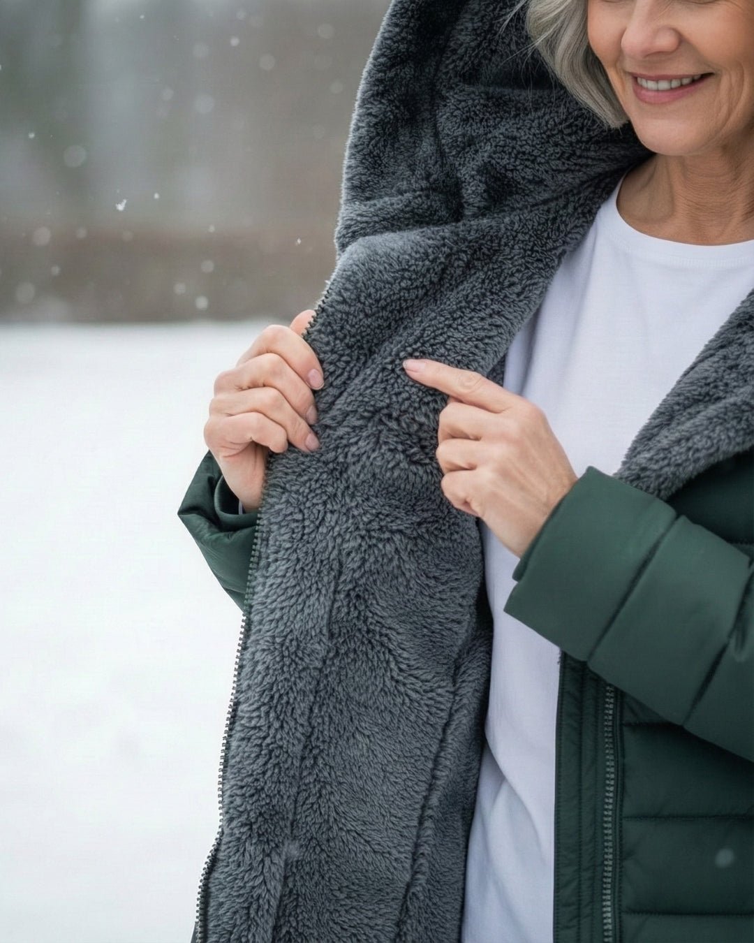 Veste d'hiver matelassée avec capuche pour femmes - Emilia Lane