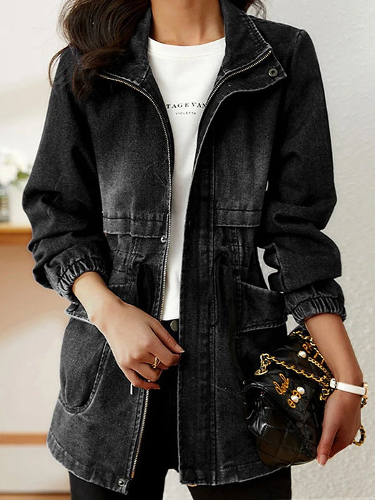 Veste en denim soulignant la taille pour femmes - Emilia Lane