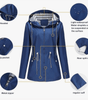 Veste Imperméable à Capuche et Cintrée pour Femme | Idéale pour le Quotidien - Emilia Lane