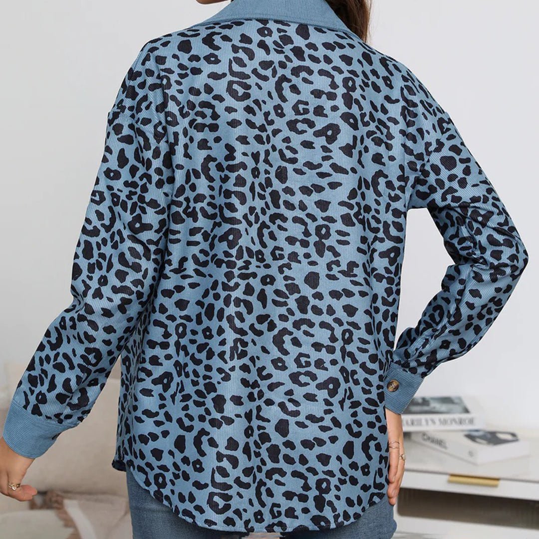 Veste Longue Imprimée Léopard pour Femmes - Emilia Lane
