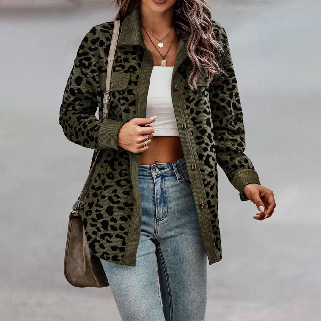 Veste Longue Imprimée Léopard pour Femmes - Emilia Lane