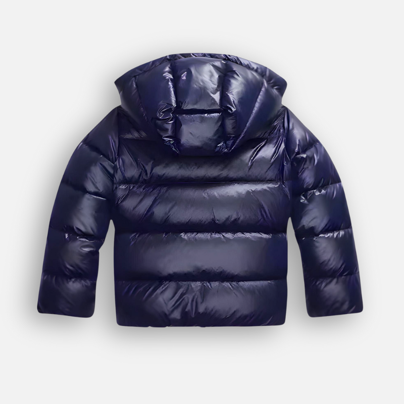 Shiny Quilted Oversized Puffer Jacket with Hood for Women