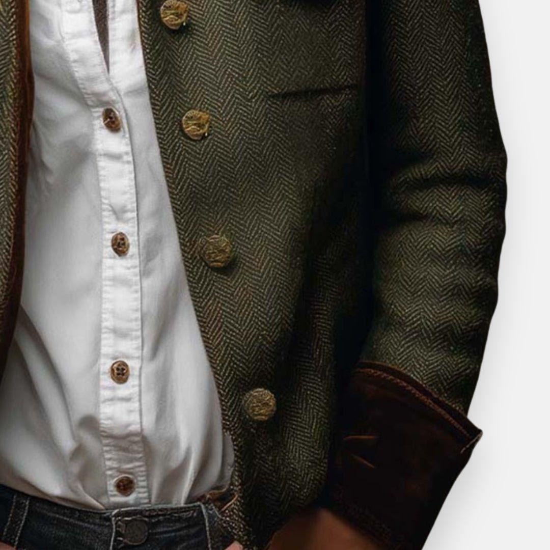 Veste Tweed à Détails en Velours pour Femmes - Emilia Lane