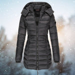 Long Hooded Down Jacket for Women
