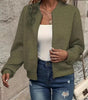 Short Quilted Bomber Jacket for Women