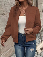 Short Quilted Bomber Jacket for Women