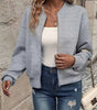 Short Quilted Bomber Jacket for Women
