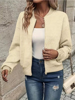 Short Quilted Bomber Jacket for Women